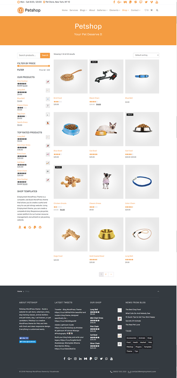Petshop WordPress Theme in WordPress Business Themes - product preview 4