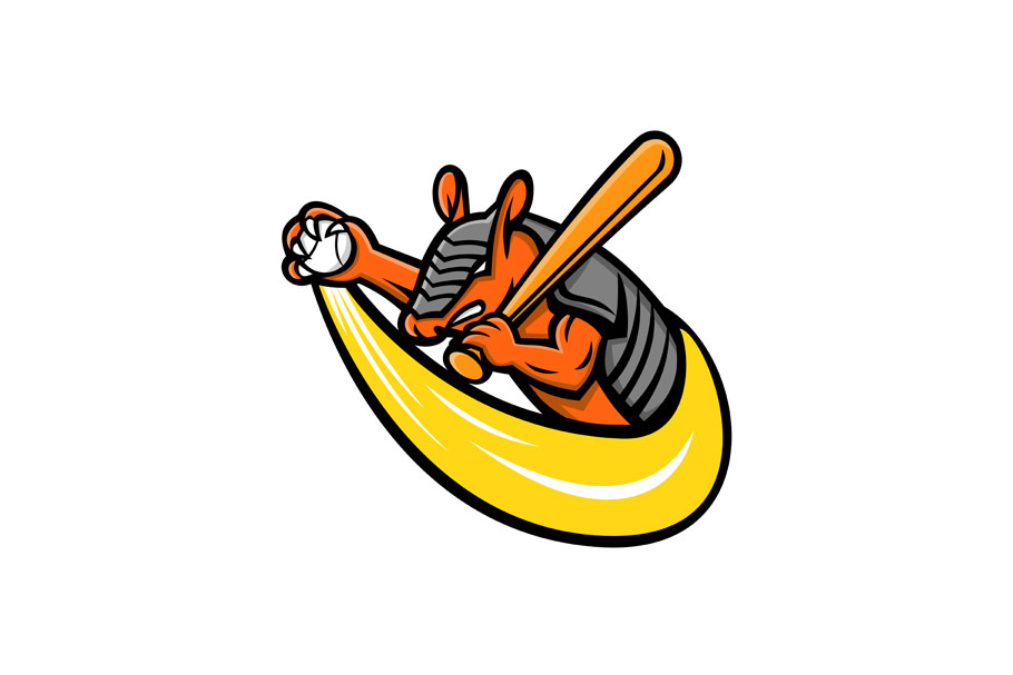 Armadillo Baseball Mascot