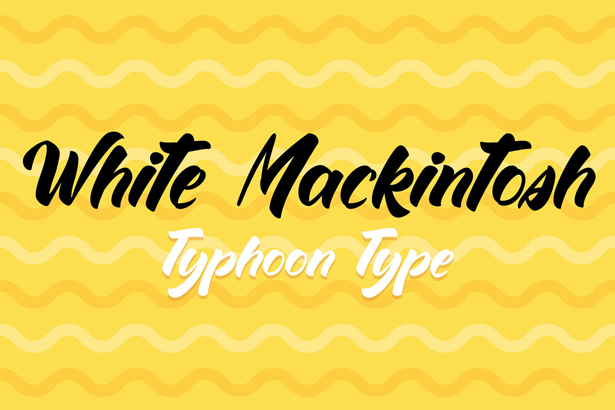 White Mackintosh font in Script Fonts - product preview 8