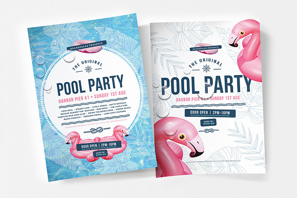 Modern Pool Party Poster / Flyer