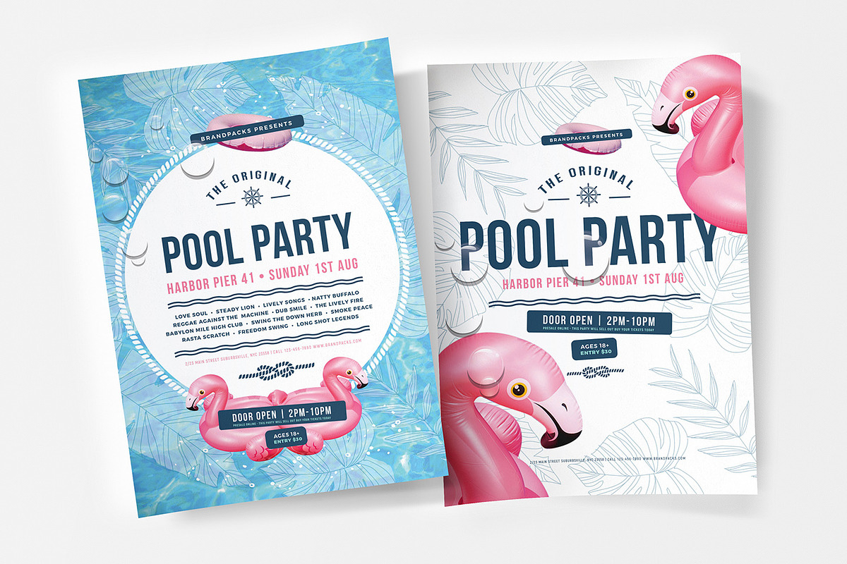 Modern Pool Party Poster / Flyer in Flyer Templates - product preview 8
