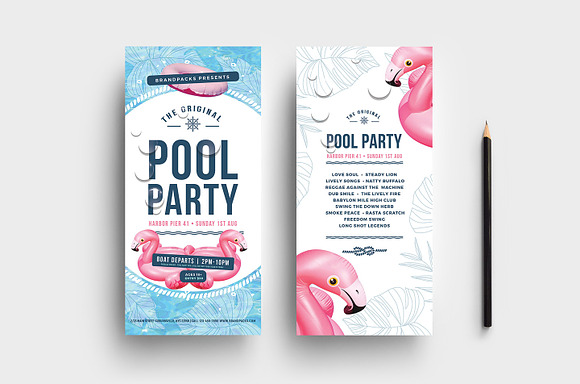 Modern Pool Party Poster / Flyer in Flyer Templates - product preview 3