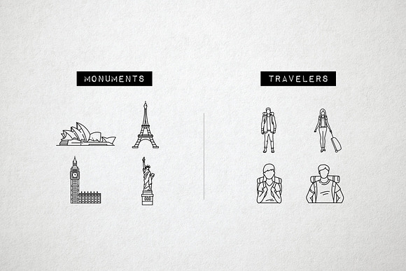 44 Travel Line Icons Pack in Travel Icons - product preview 5