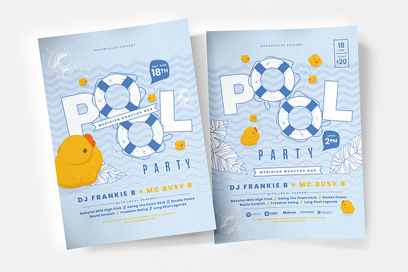 Pool Party Flyer / Poster Templates in Flyer Templates - product preview 2