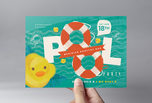 Pool Party Flyer / Poster Templates in Flyer Templates - product preview 7