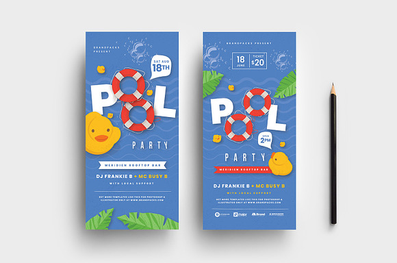 Pool Party Flyer / Poster Templates in Flyer Templates - product preview 8