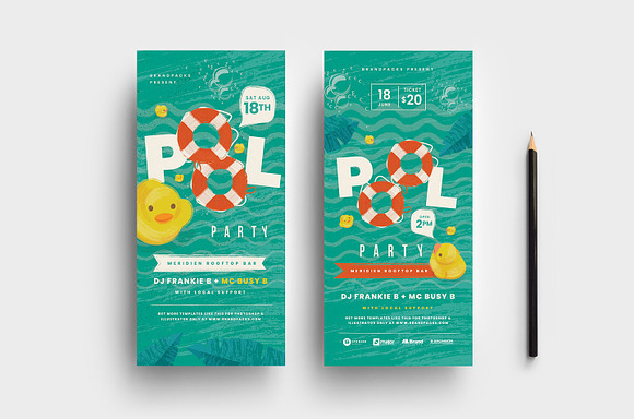Pool Party Flyer / Poster Templates in Flyer Templates - product preview 11