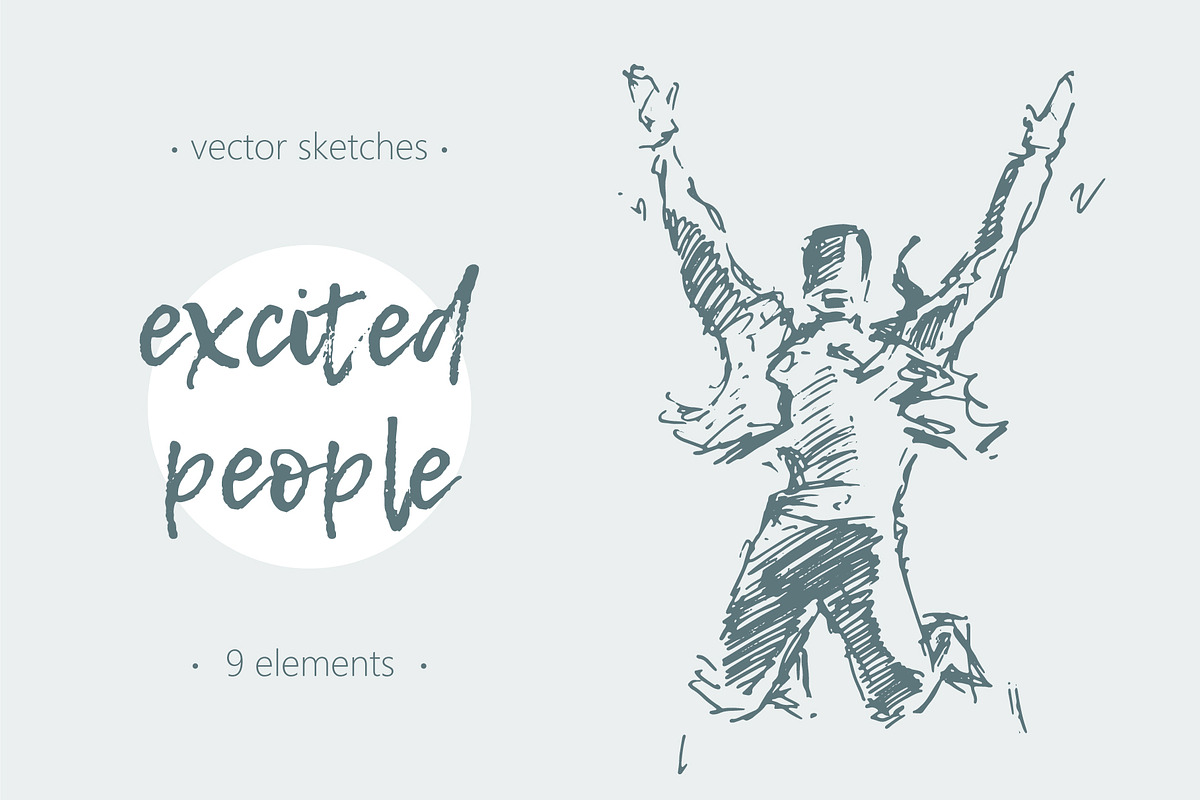 Silhouettes of jumping persons in Illustrations - product preview 8