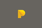 Sector polygon letter p logotype