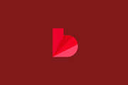 Sector polygon letter b logotype