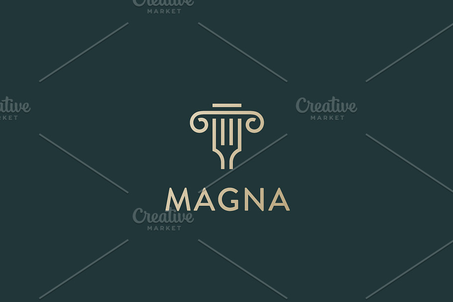 Column fork idea logotype. Classic in Logo Templates - product preview 8