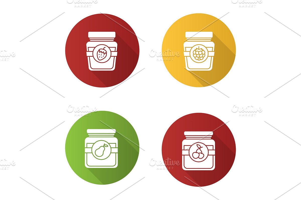 Fruit preserves icons set in Graphics - product preview 8