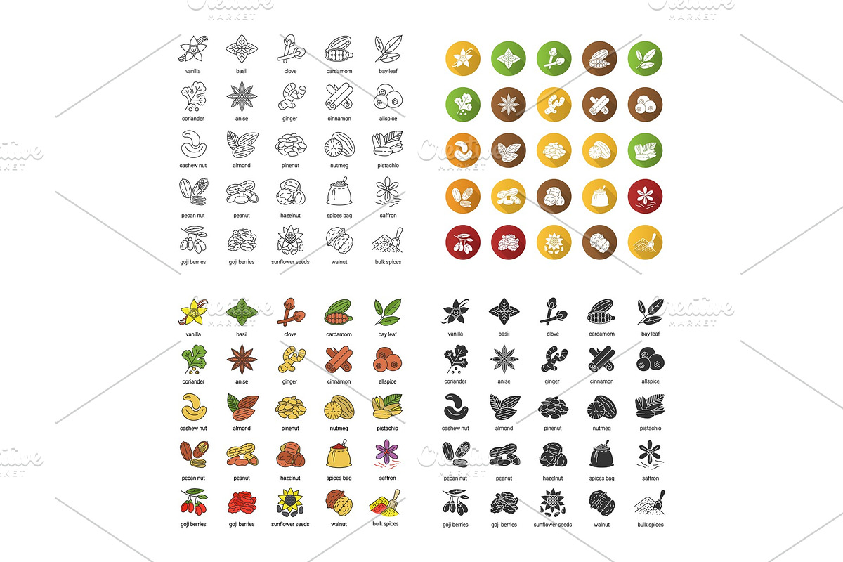 Spices icons set in Icons - product preview 8