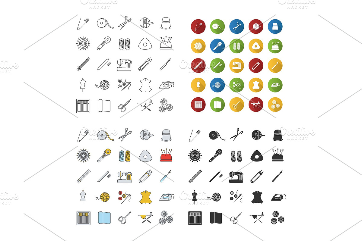 Tailoring icons set in Graphics - product preview 8