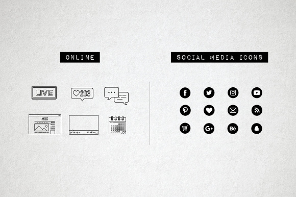 Blog Icons Pack - Social Media in Icons - product preview 5