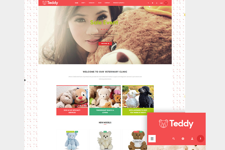 LEO TEDDY – KID TOY AND PET in Bootstrap Themes - product preview 8