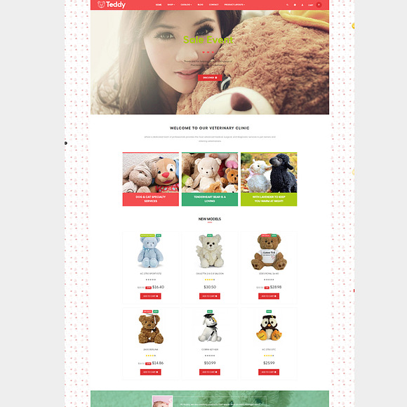 LEO TEDDY – KID TOY AND PET in Bootstrap Themes - product preview 1