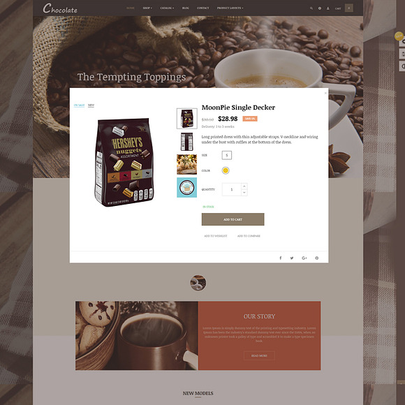 LEO CHOCOLATINA – FOOD AND CANDY in Bootstrap Themes - product preview 6