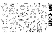 Chicken Coop Doodle Illustrations