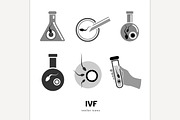 In vitro fertilisation icons