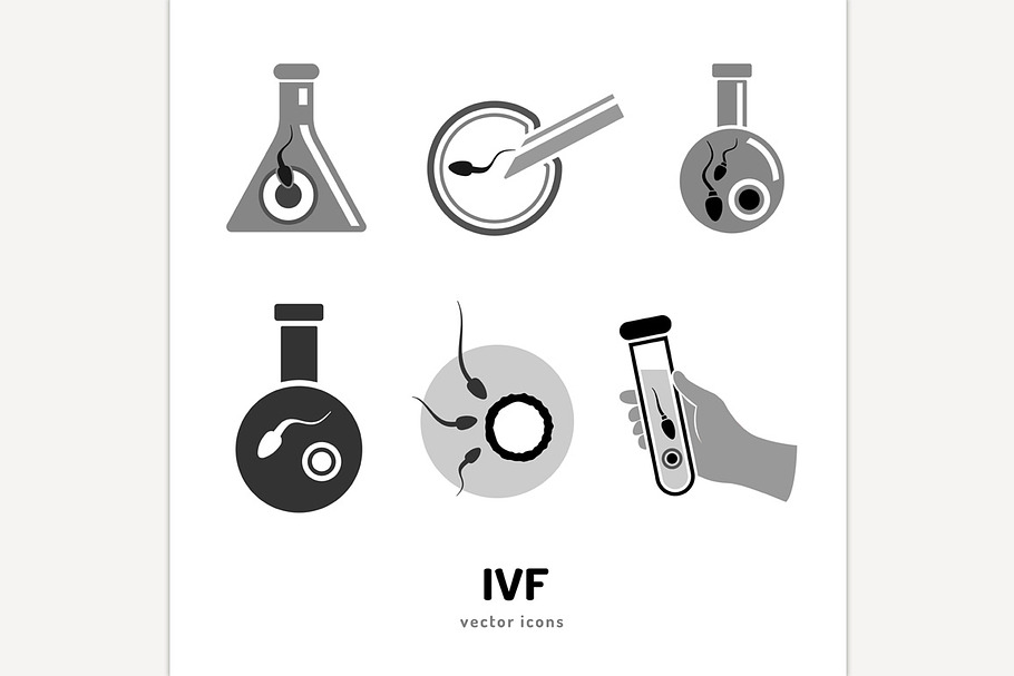 In vitro fertilisation icons in Illustrations - product preview 8