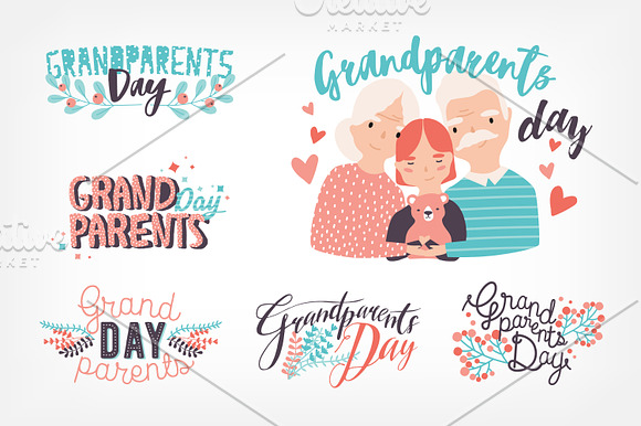 Grandparents day bundle in Illustrations - product preview 1