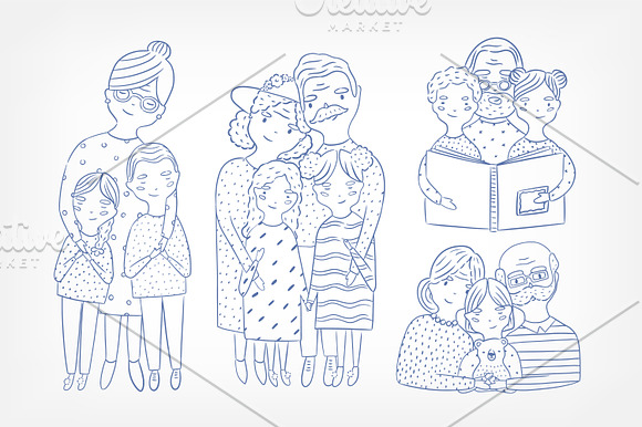 Grandparents day bundle in Illustrations - product preview 2