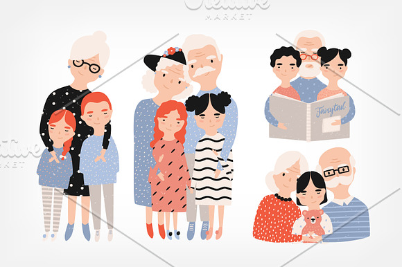 Grandparents day bundle in Illustrations - product preview 3
