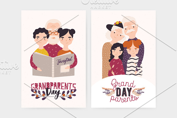 Grandparents day bundle in Illustrations - product preview 4