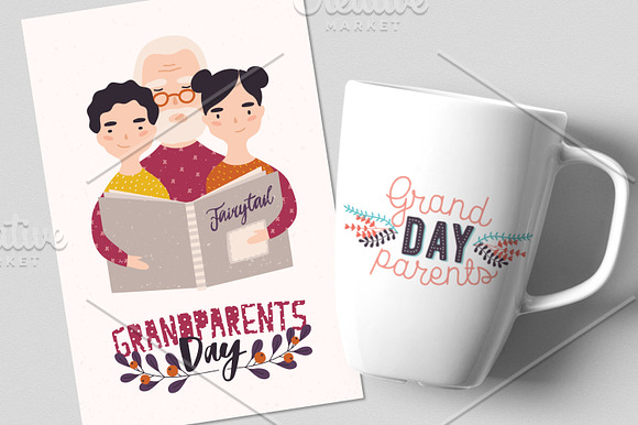 Grandparents day bundle in Illustrations - product preview 8