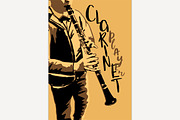 The boy playing clarinet poster