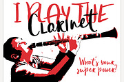 The boy playing clarinet poster
