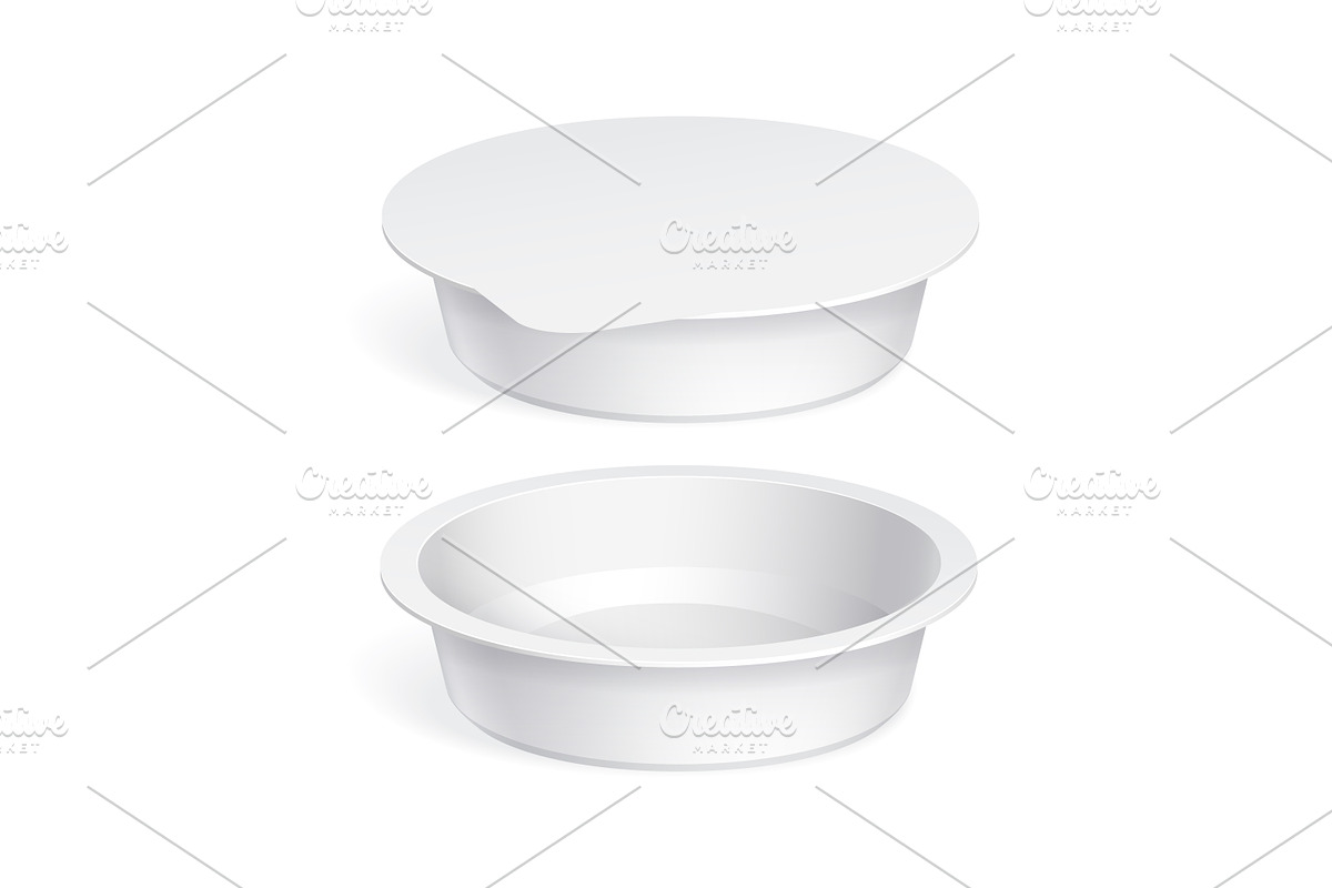 Slim White blank plastic container in Product Mockups - product preview 8