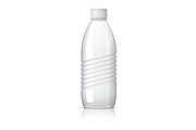 Realistic plastic bottle for water