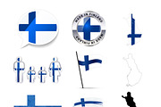 Set of Finland infographics elements