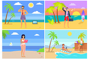 Distant Work Job Collection Vector