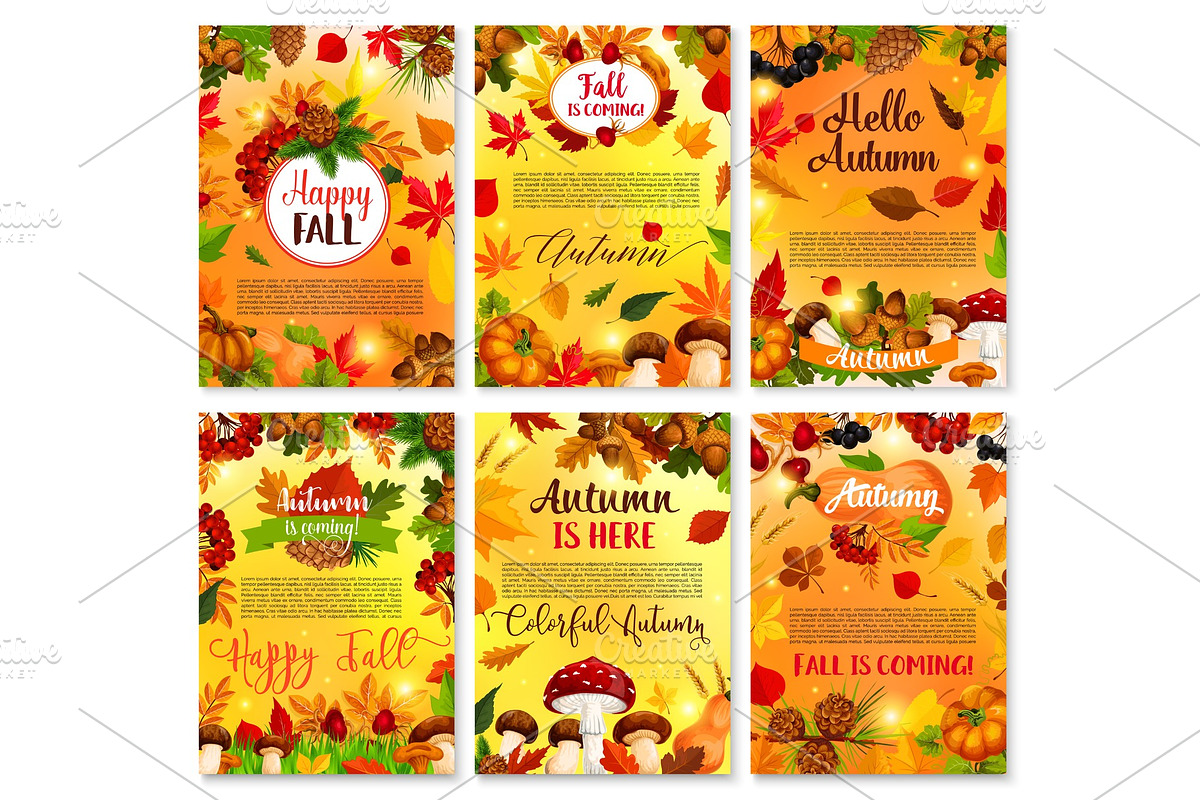 Hello Autumn seasonal vector in Illustrations - product preview 8