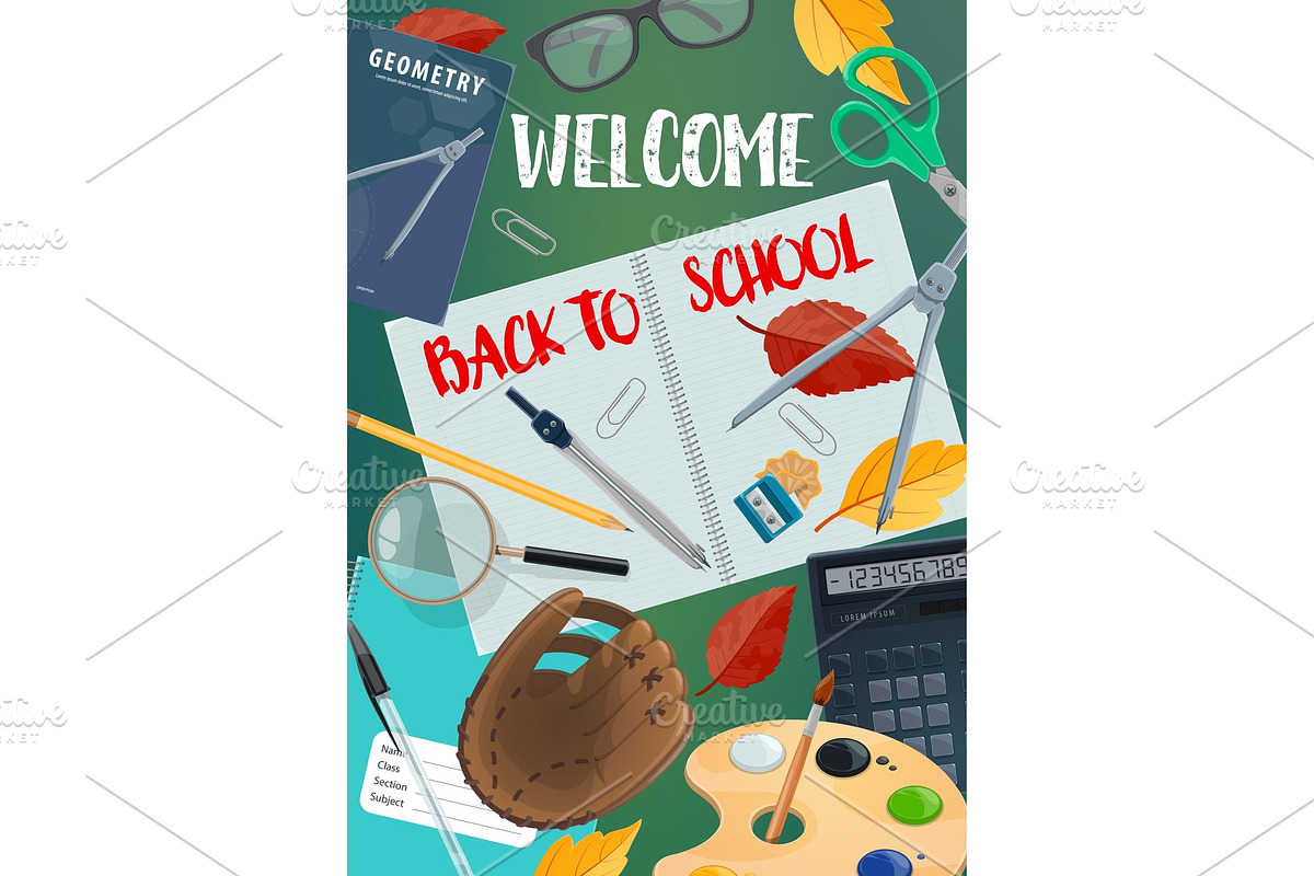 Back to School lettering with in Illustrations - product preview 8