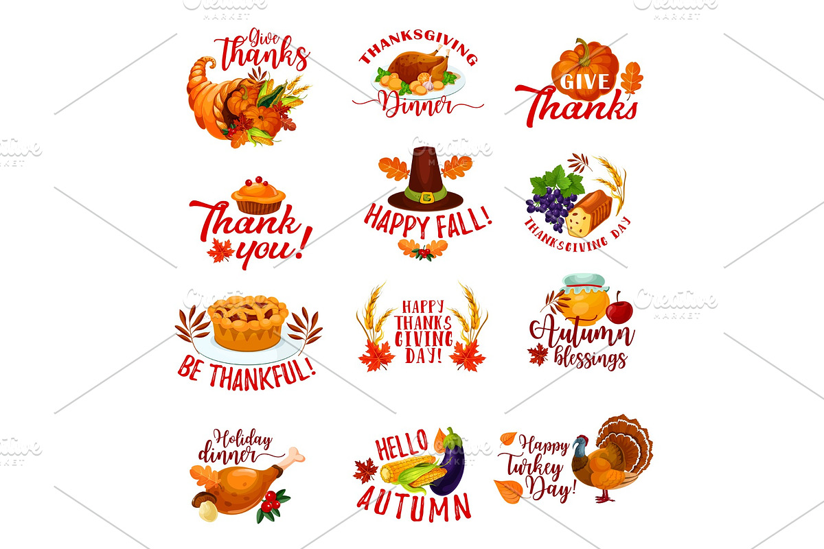 Thanksgiving Day autumn holiday in Illustrations - product preview 8