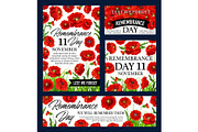 Red poppy flower Remembrance Day