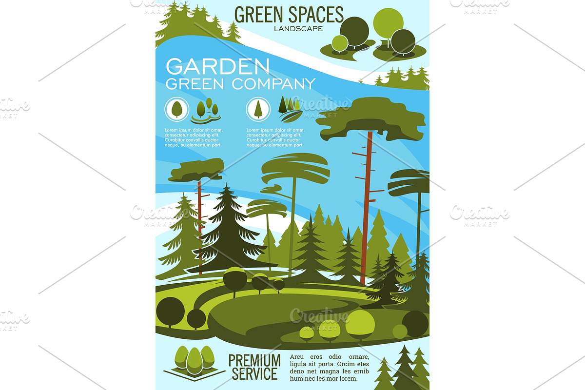 Landscape architecture banner with in Illustrations - product preview 8