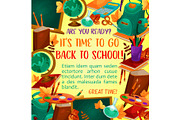 Back to school poster with study