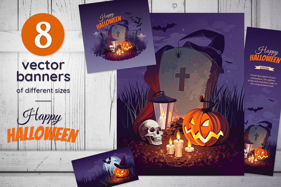 Halloween Banners in Flyer Templates - product preview 8