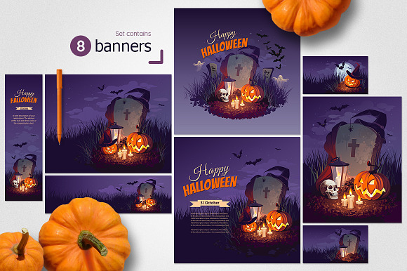 Halloween Banners in Flyer Templates - product preview 1