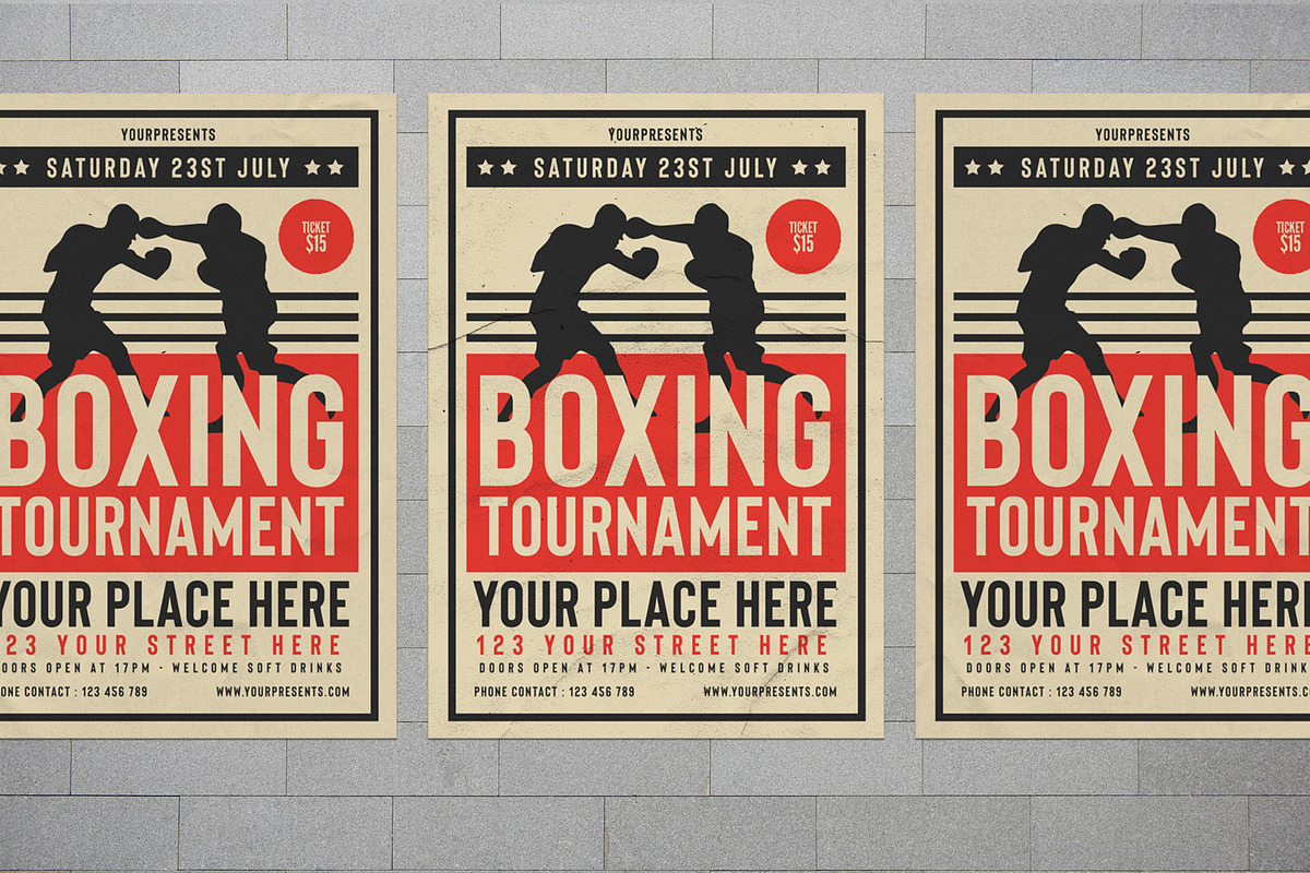 Boxing Tournament Flyer in Flyer Templates - product preview 8