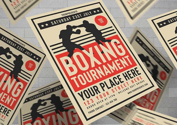 Boxing Tournament Flyer in Flyer Templates - product preview 1