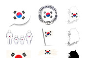 South Korea infographics elements