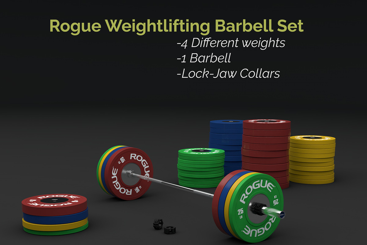 Olympic Weightlifting Barbell Crossf in Tools - product preview 8
