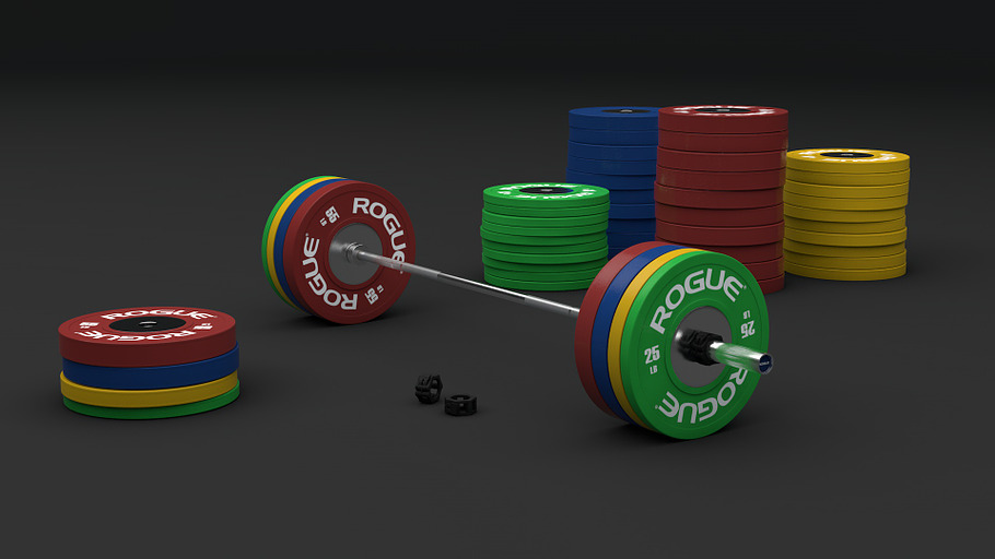Olympic Weightlifting Barbell Crossf in Tools - product preview 5