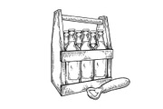 Beer box engraving vector